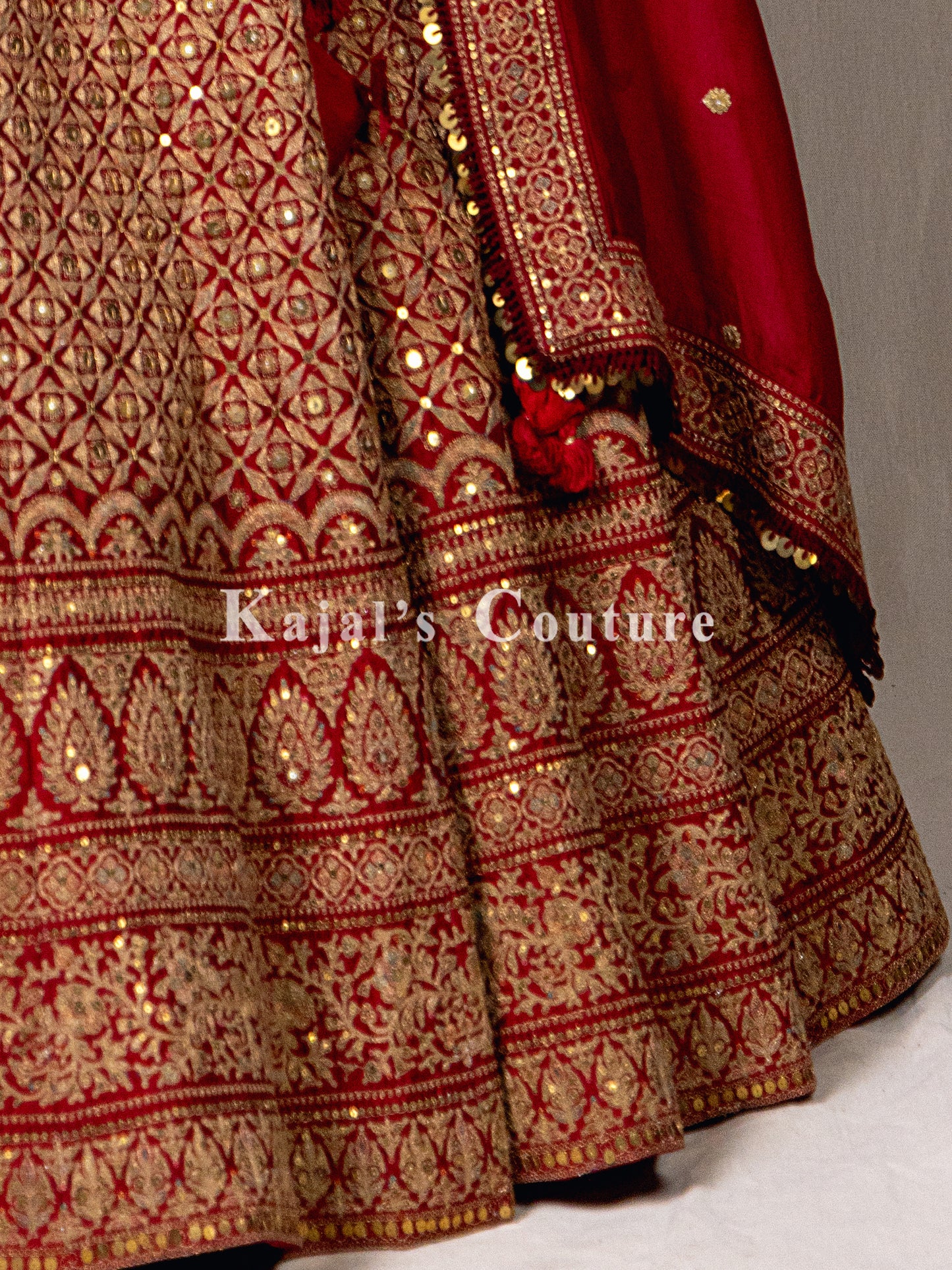 Deep Red Regal Bridal Lehenga