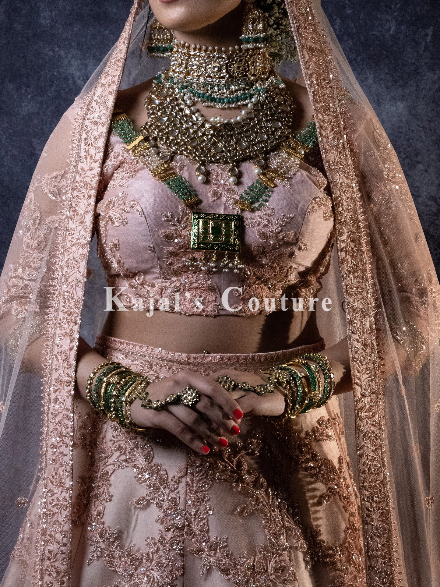 Blush Pink Bridal Lehenga - Couture Collection