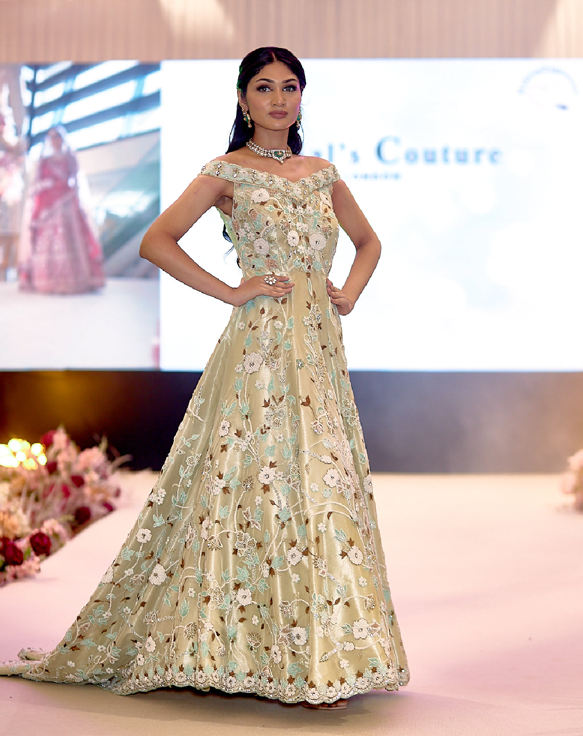 Mint trail reception gown