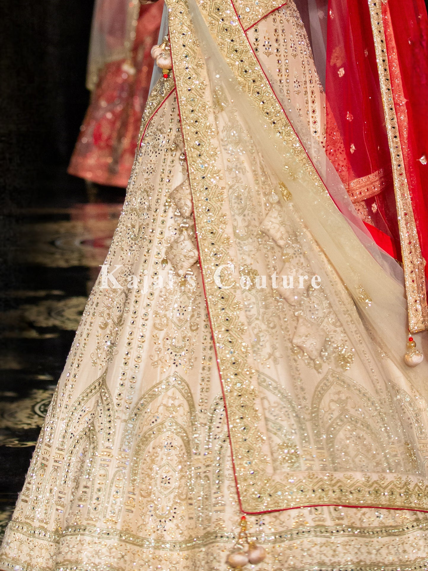 Gold Mirror Bridal Lehenga - Couture Collection
