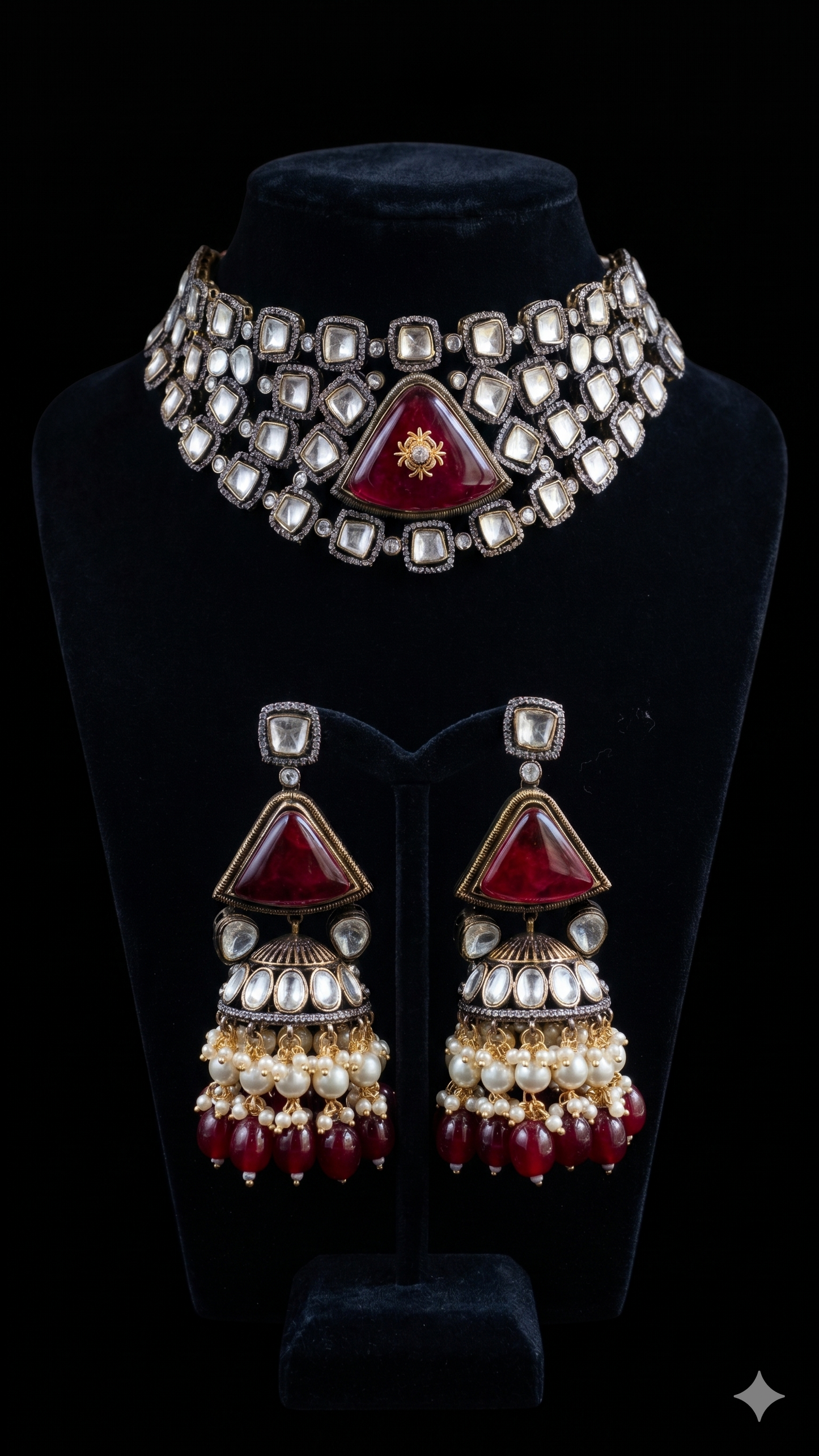 Victorian Style Kundan Choker Necklace