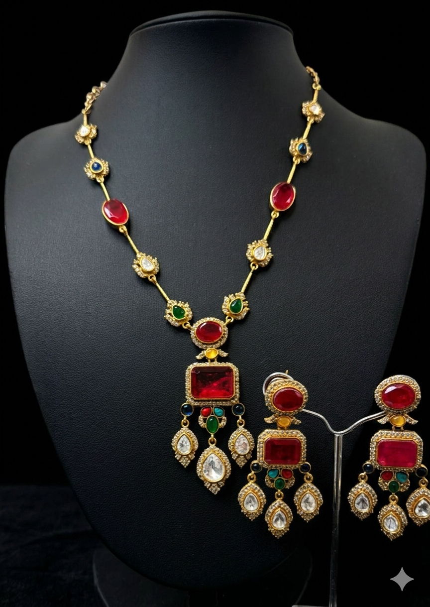 Multi-Gemstone Heritage Statement Set