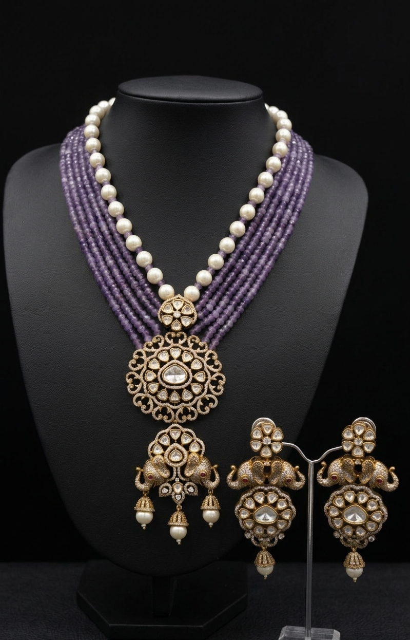 Multistrand Pearl and Gemstone Jewellery Set