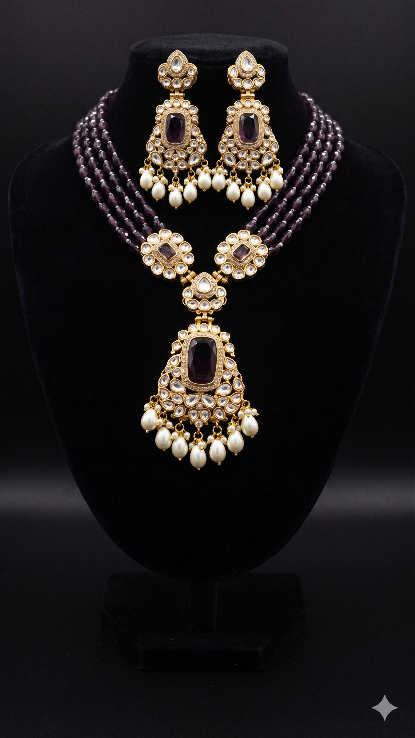 Multi strand Crystal Beads Necklace