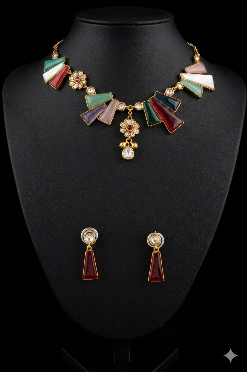 Multi color Gemstone Necklace