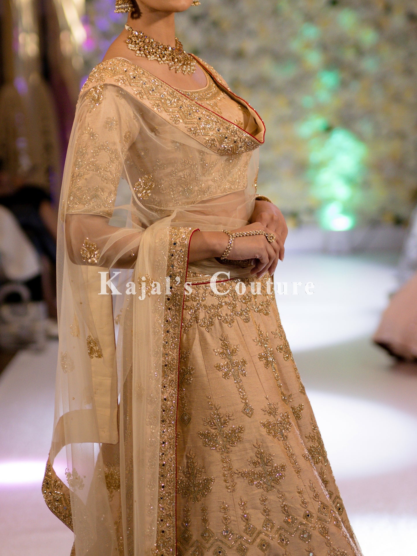 Gold Embroidered Lehenga - Couture Collection