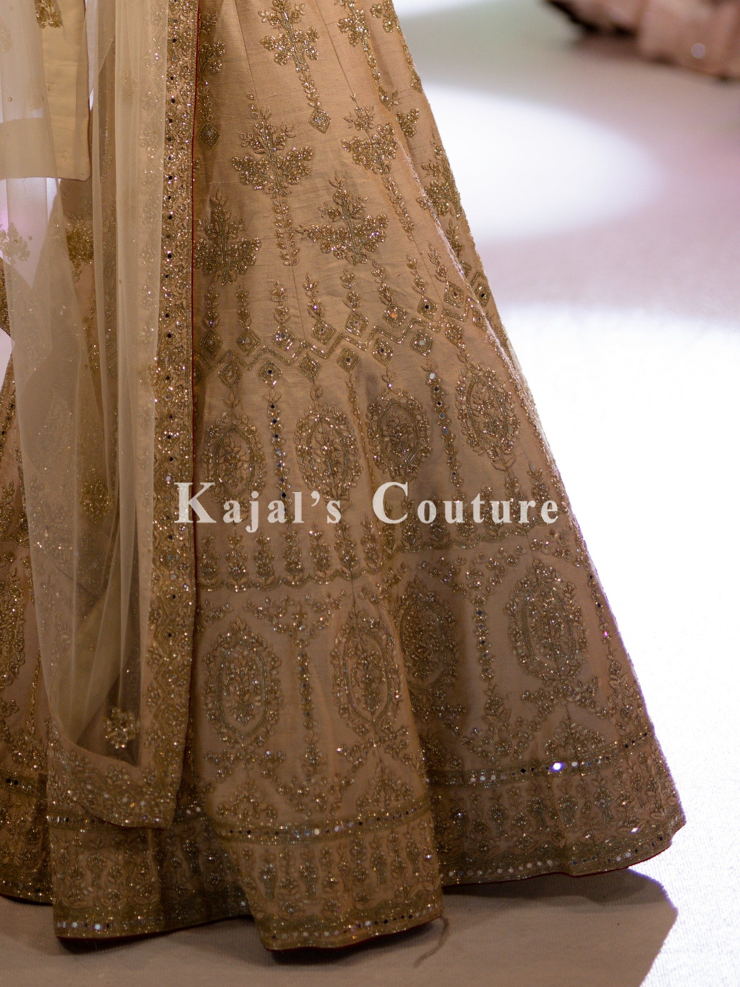 Gold Embroidered Lehenga - Couture Collection