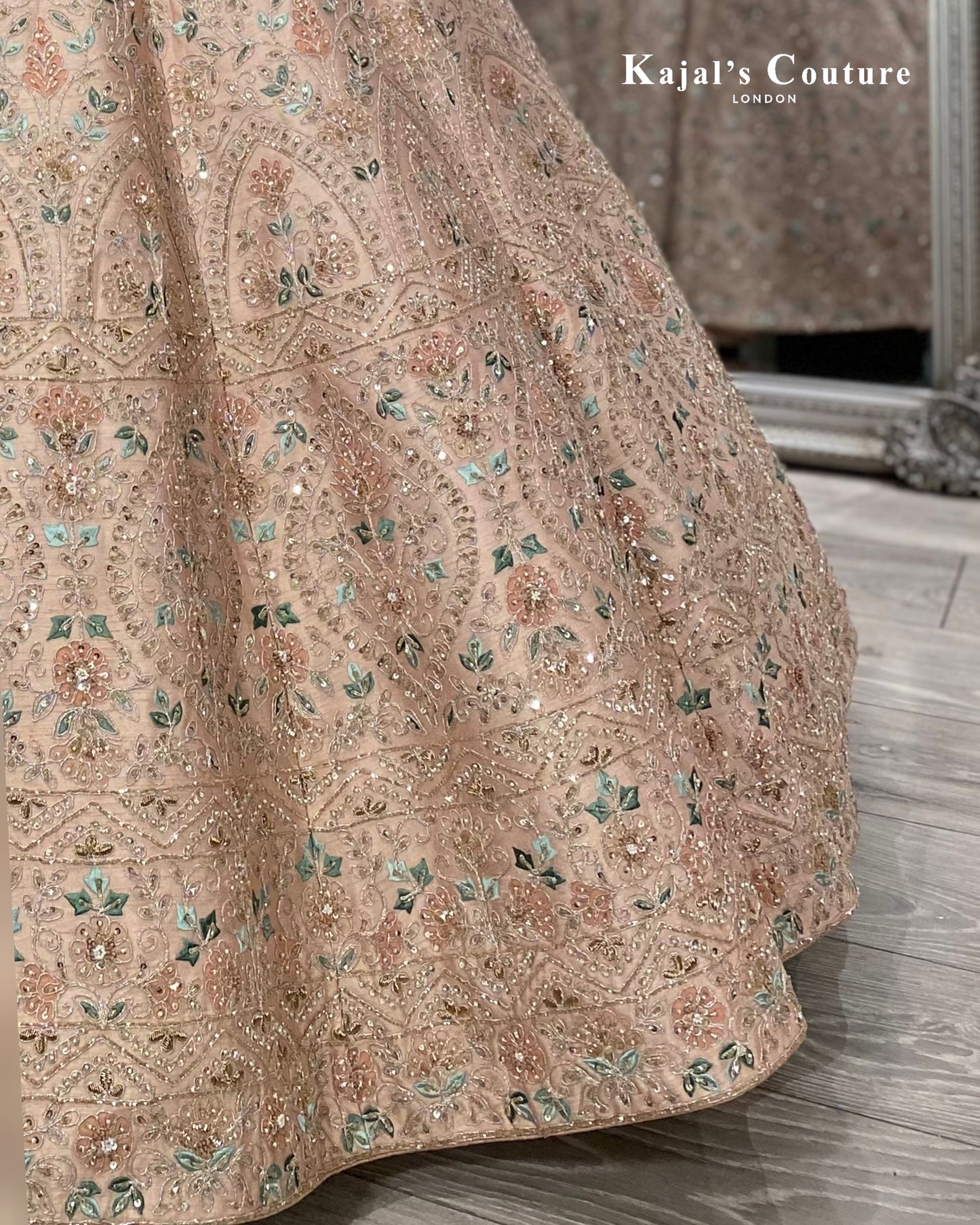 Blush Floral Bridal Lehenga - Couture Collection