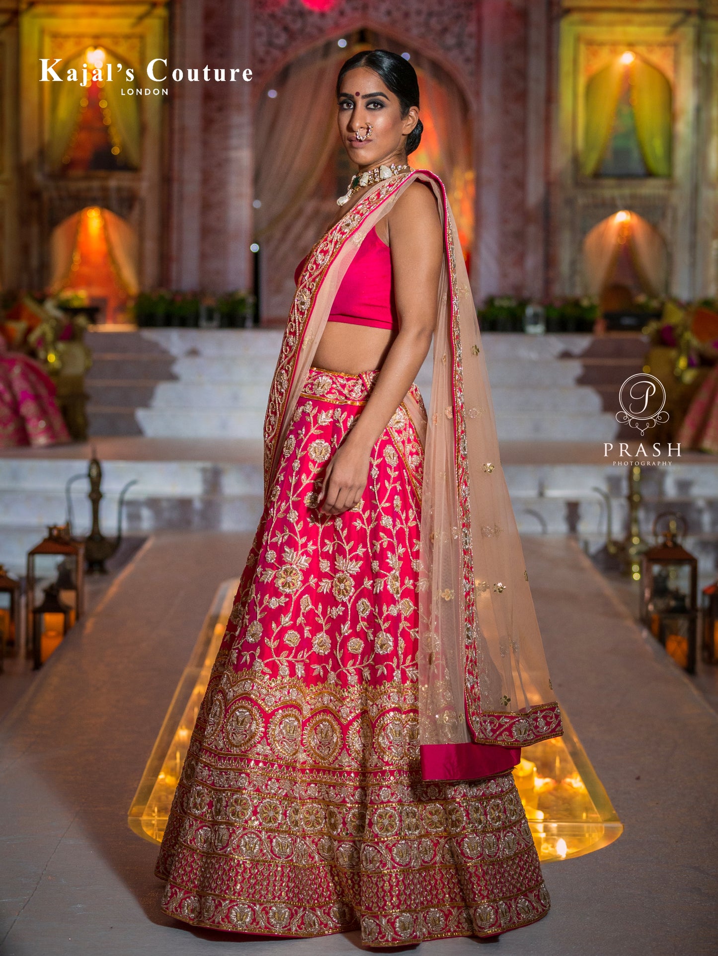 Rani Pink Gota Bridal Lehenga - Couture Collection