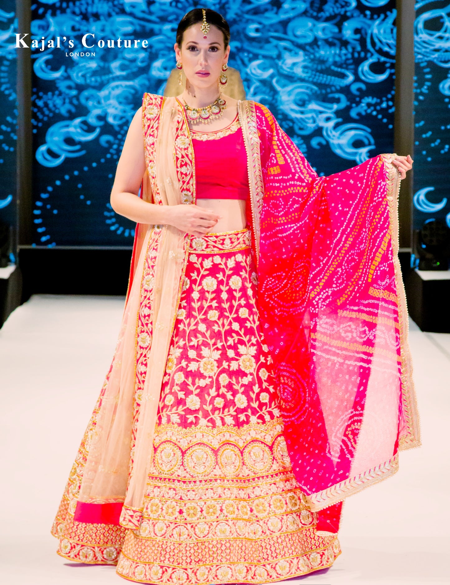 Rani Pink Gota Bridal Lehenga - Couture Collection
