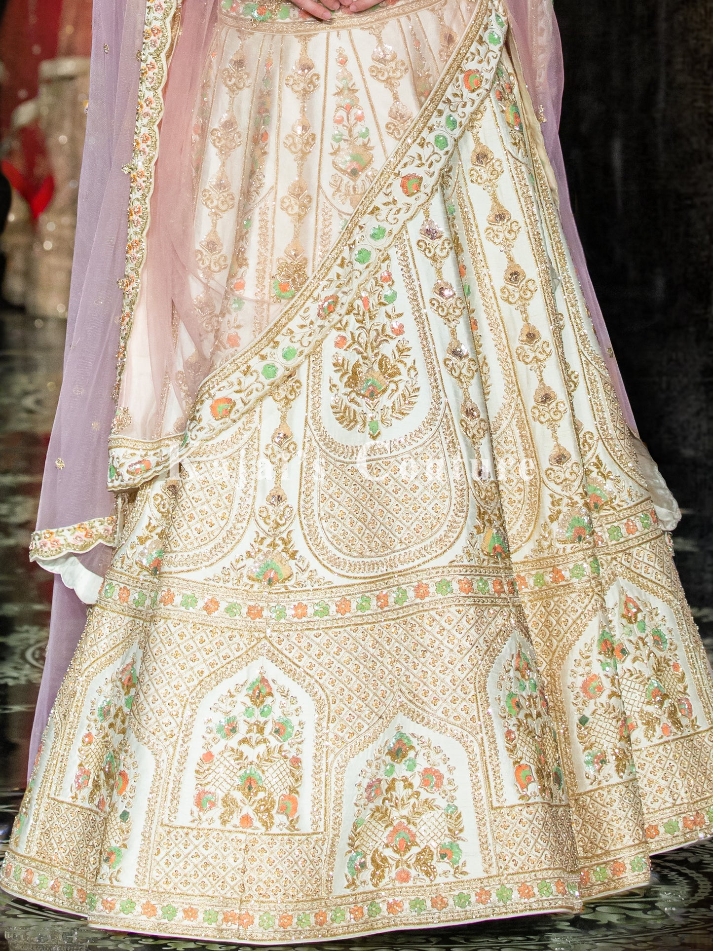 Ivory & Pastel Bridal Lehenga - Couture Collection