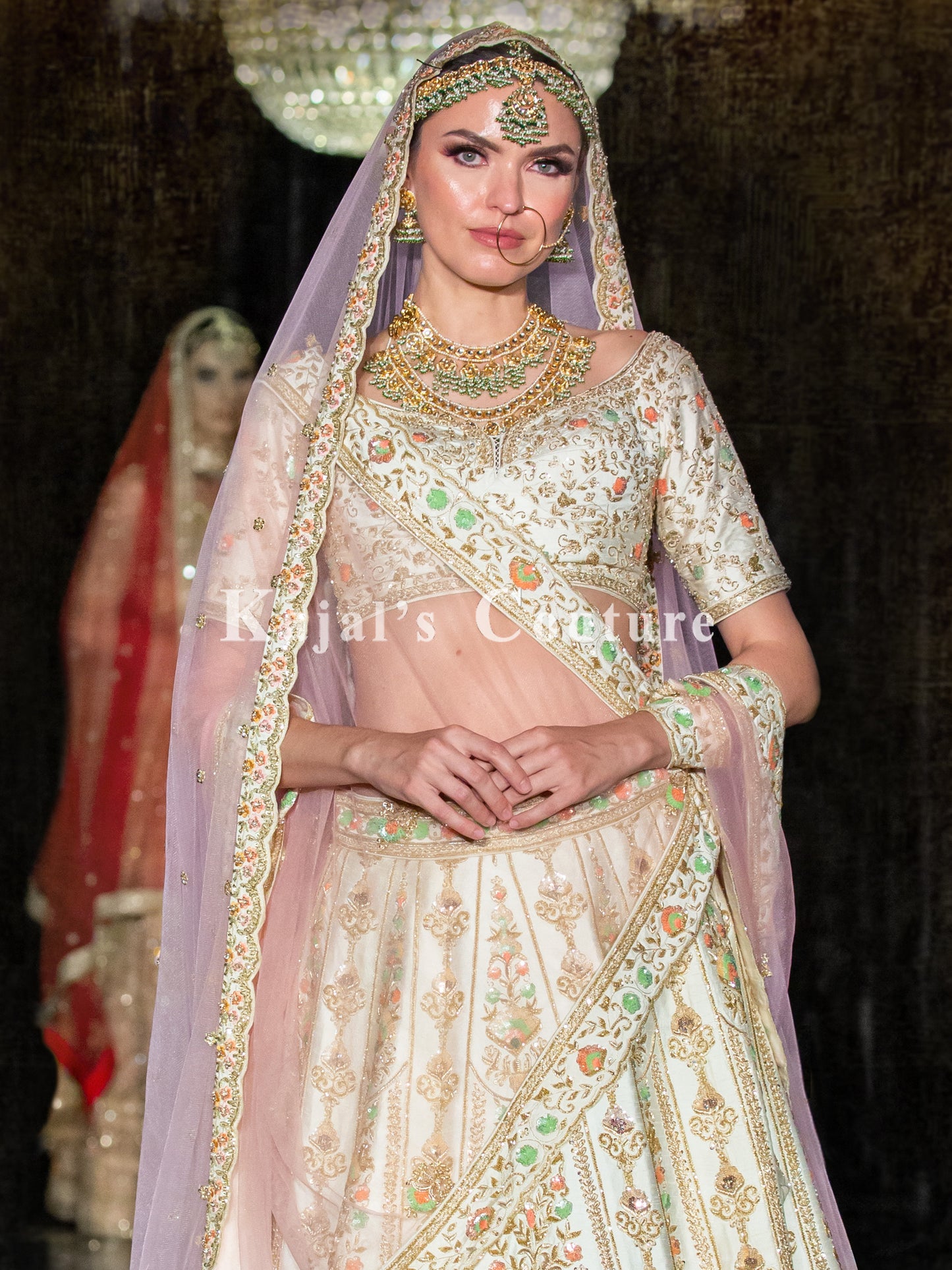 Ivory & Pastel Bridal Lehenga - Couture Collection