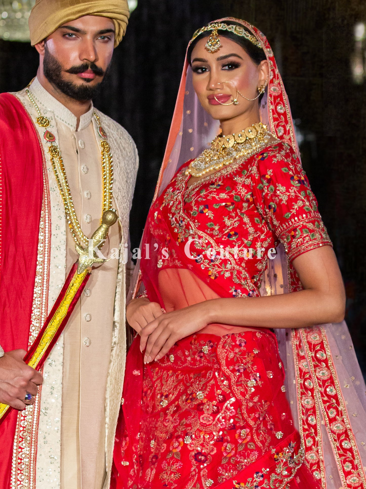 Red Peacock Bridal Lehenga - Couture Collection