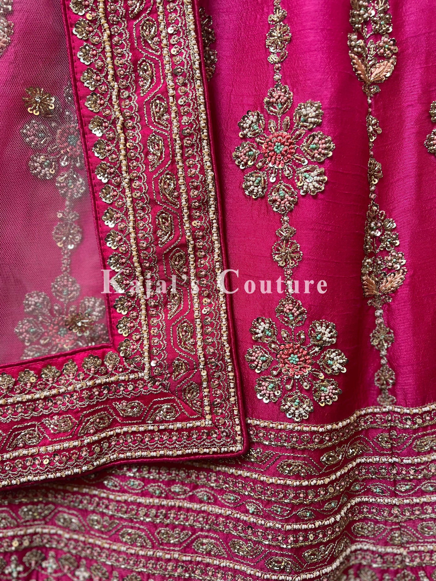 Pink Ombre Embroidered Lehenga - Couture Collection