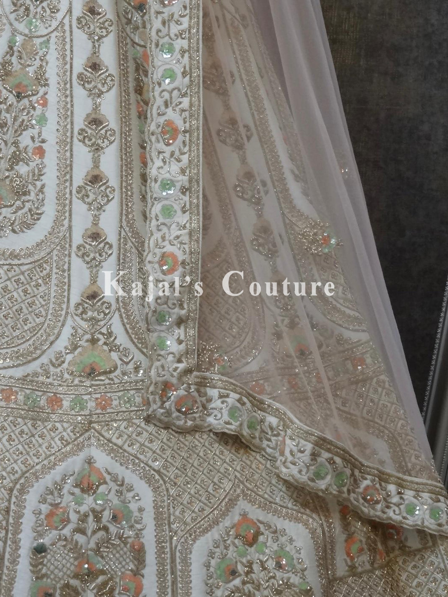 Ivory & Pastel Bridal Lehenga - Couture Collection