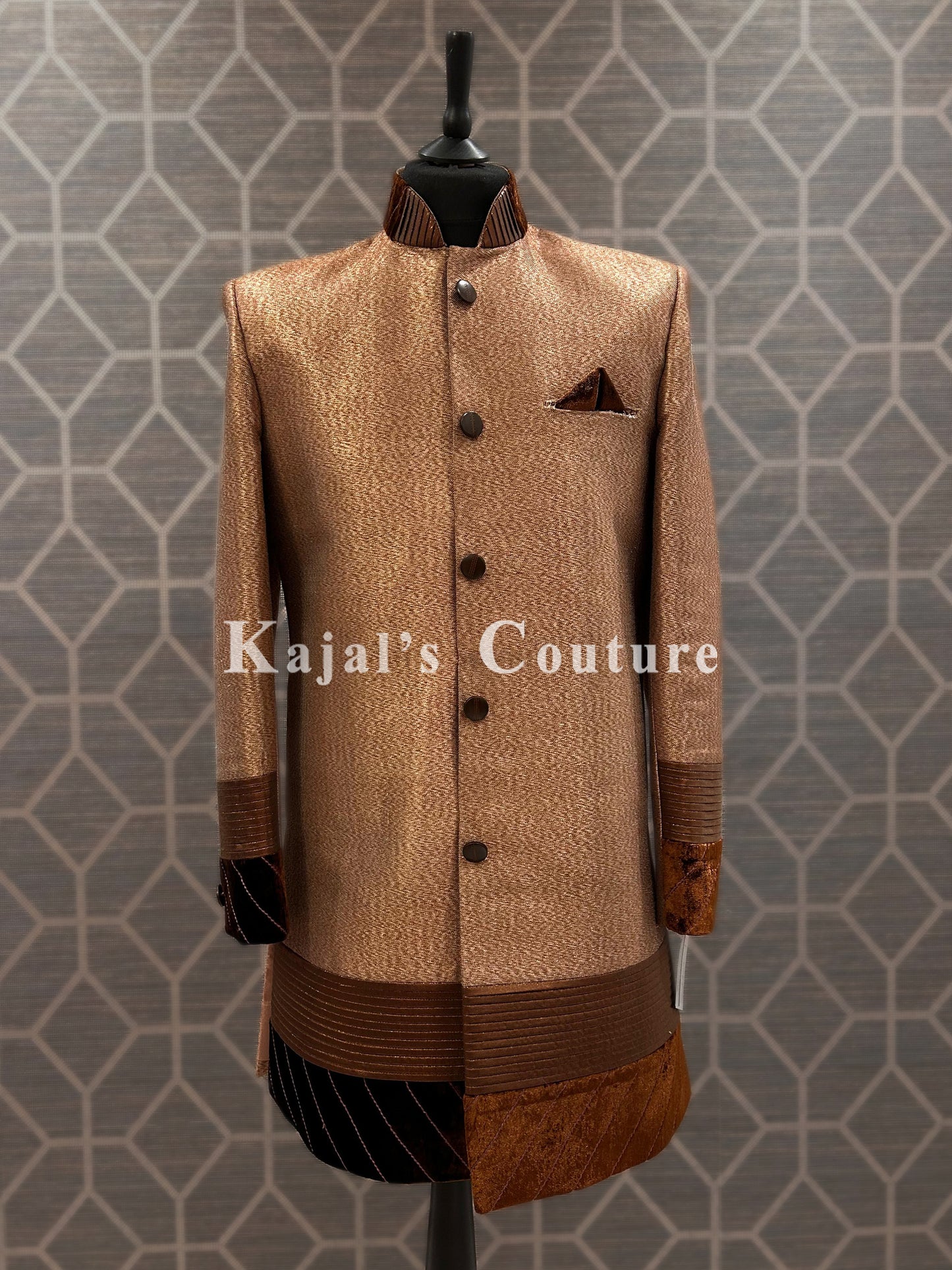 Bronze & Brown Jodhpuri Jacket