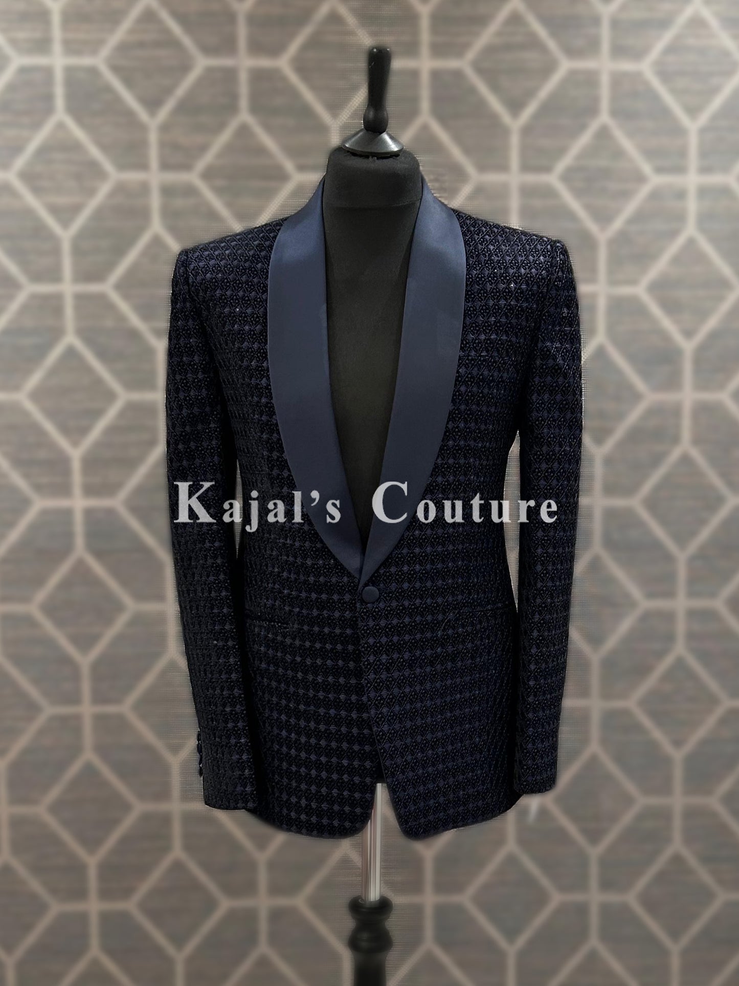 Navy Velvet Tux Jacket