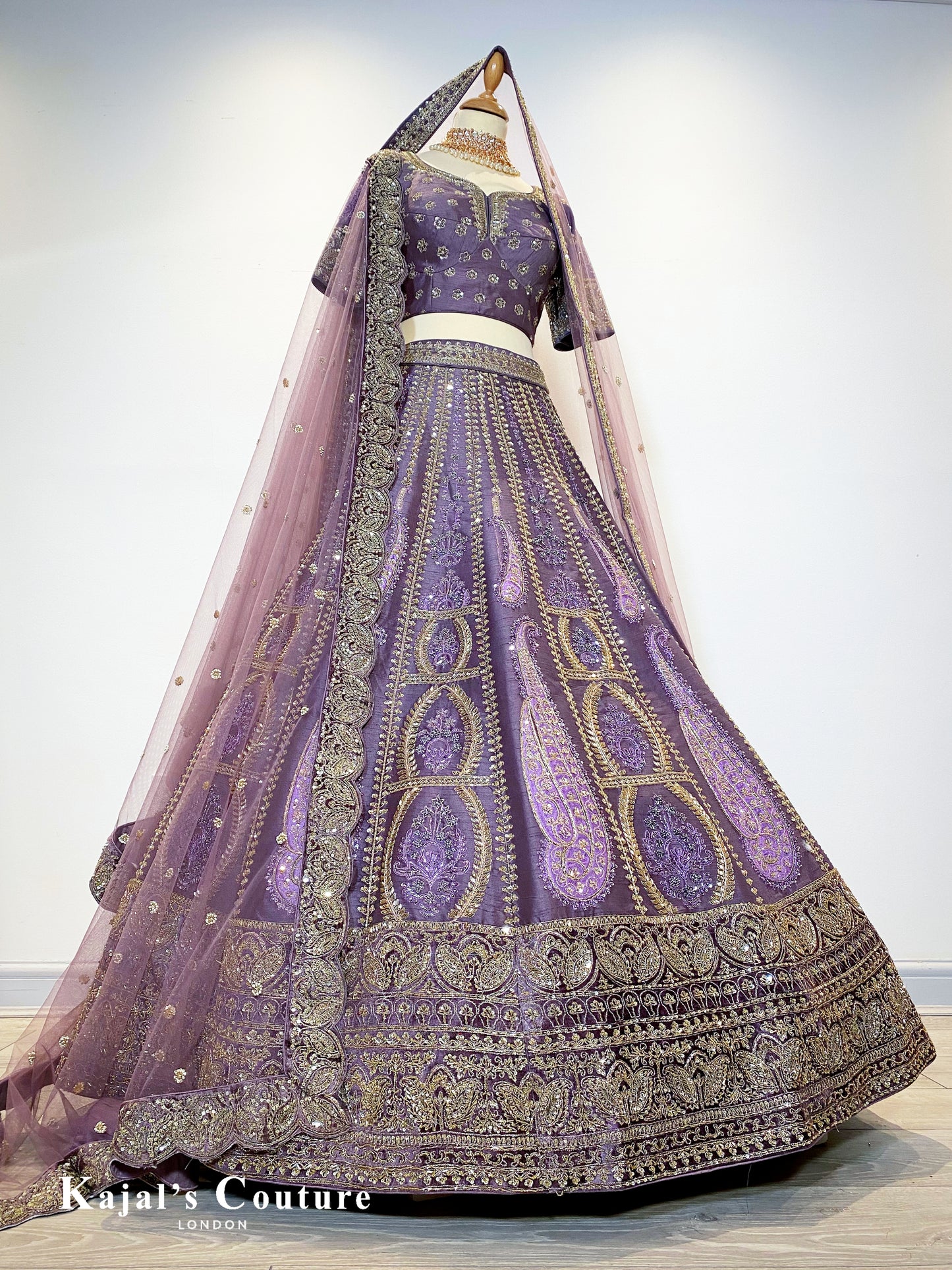 Purple Bridal Lehenga