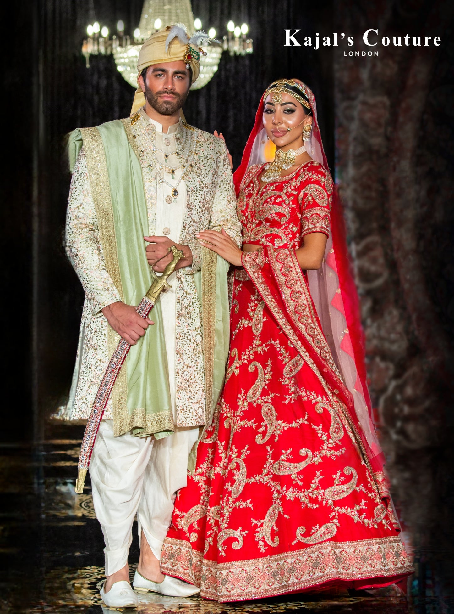 Floral Embroidered Nawabi Jacket Set