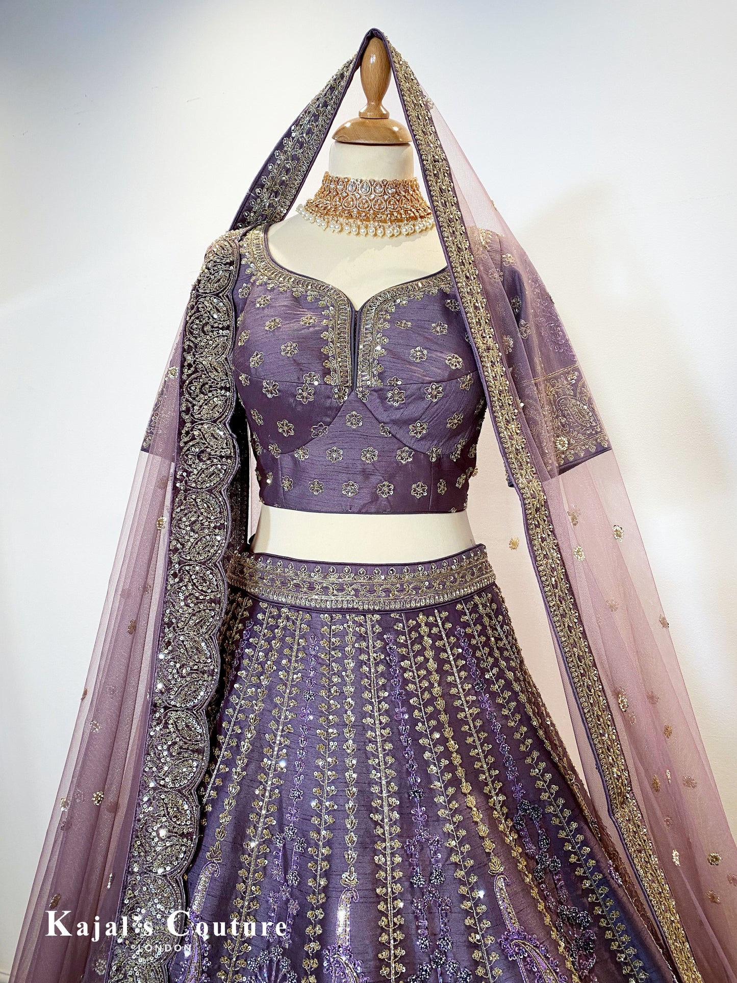 Purple Bridal Lehenga
