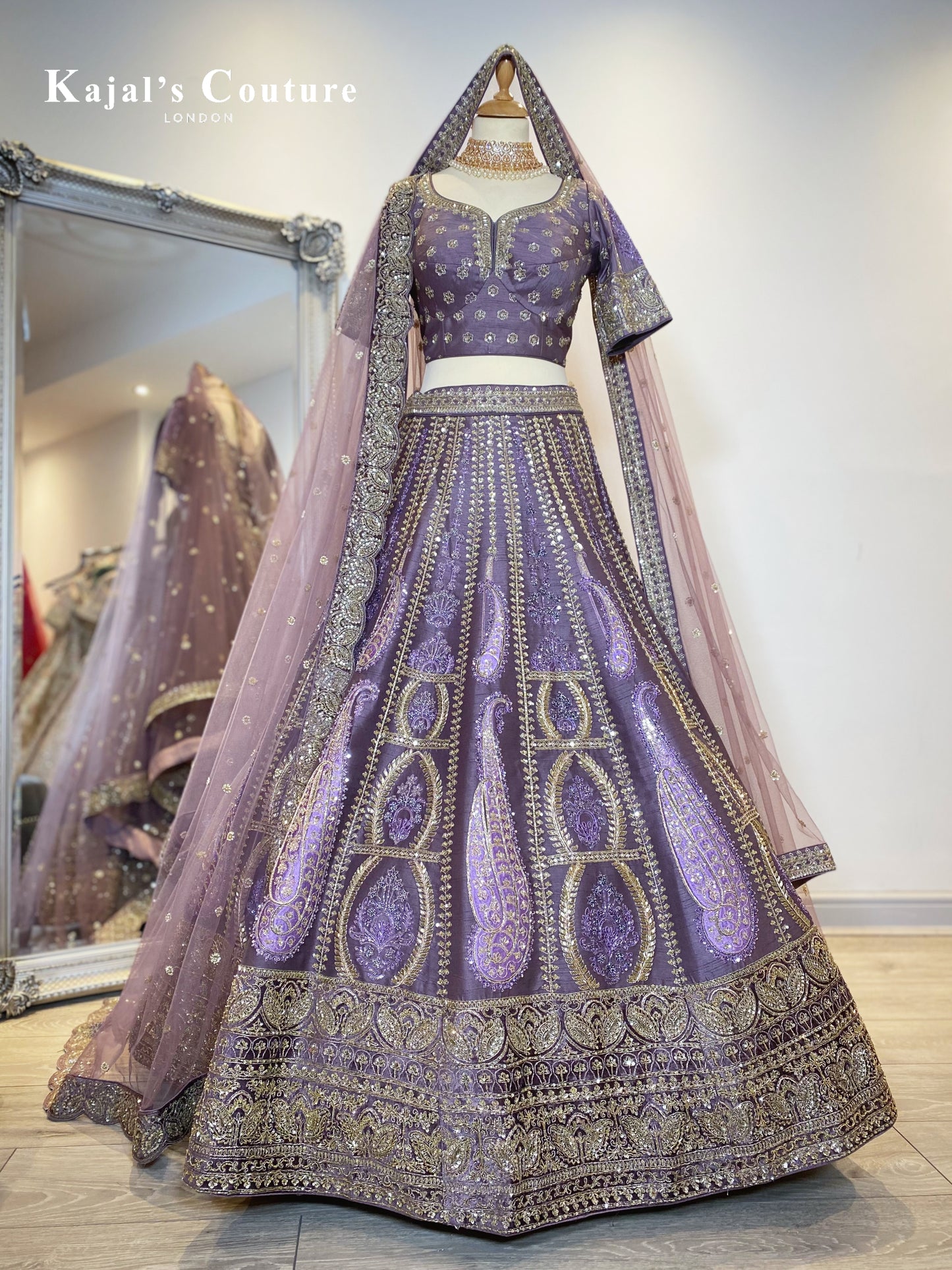 Purple Bridal Lehenga