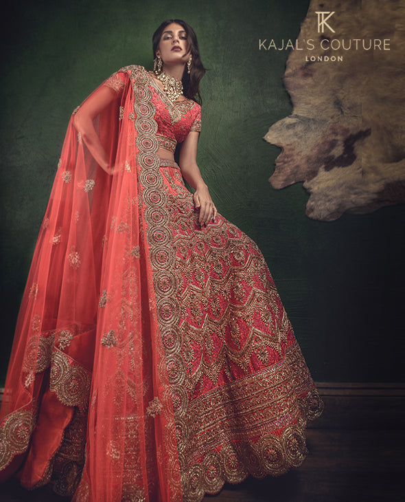 Imperial Ombre Bridal Lehenga - Couture Collection