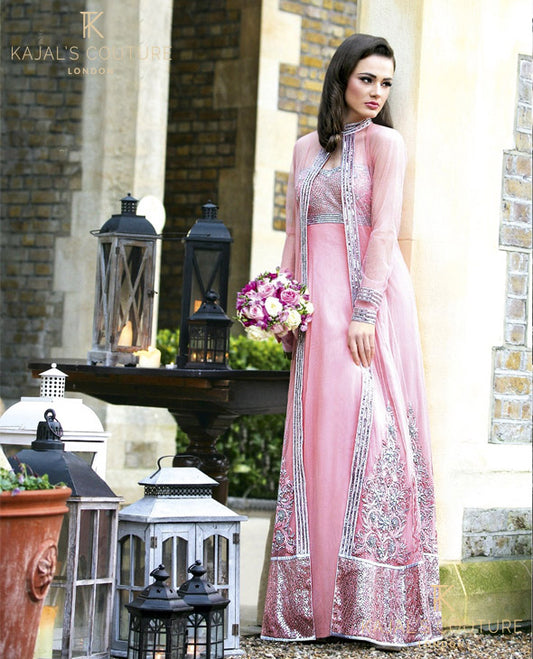 Chiffon Gown With Cape