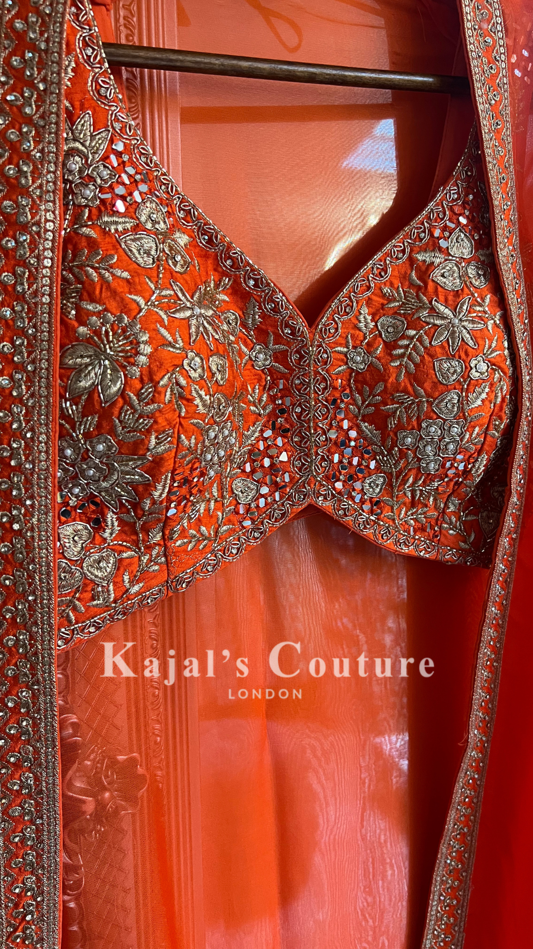 Orange banarasi inspired palazzo set