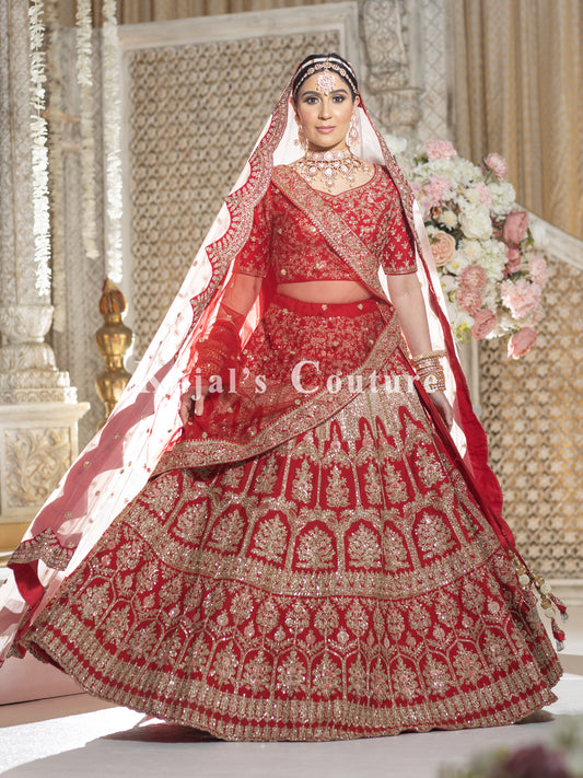 Red Bridal Lehenga - Couture Collection