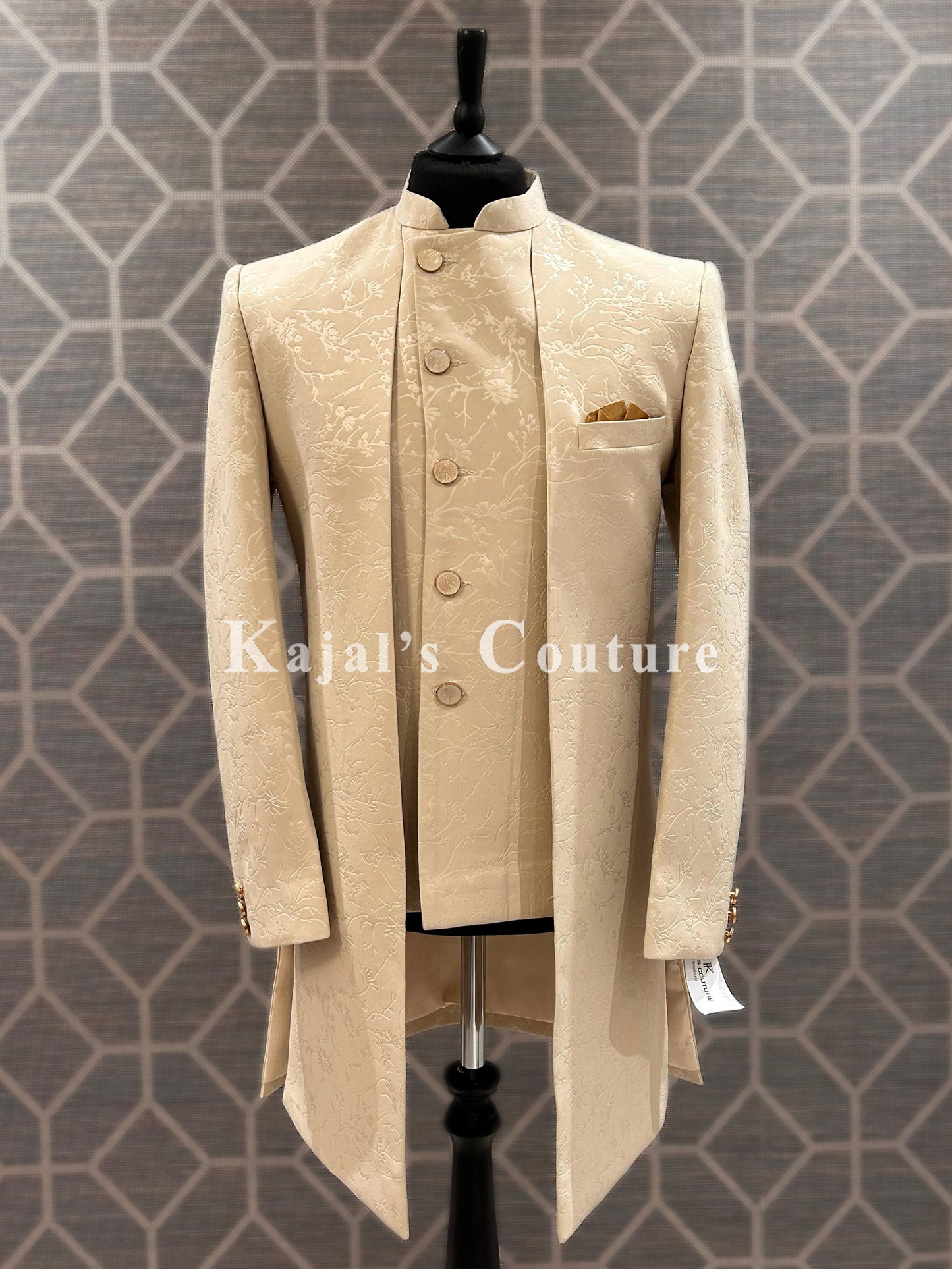 Stylish Embossed Indo-Western Jacket