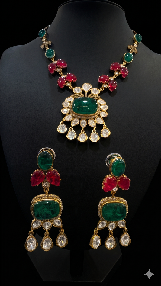 Jadau Kundan PolkiNecklace