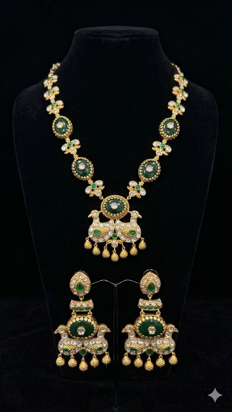 Victorian Style Green Necklace