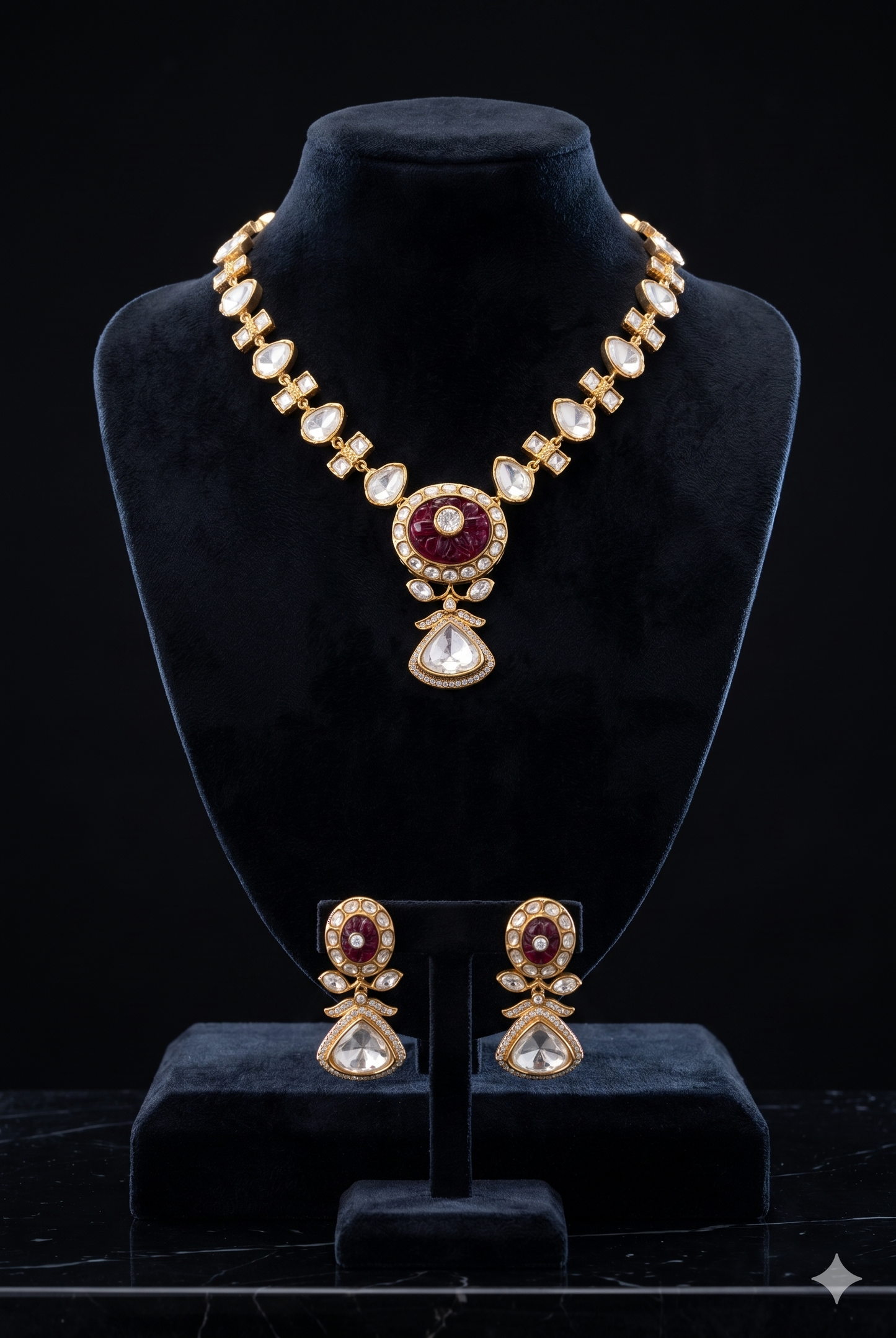 Kundan Polki Style Necklace