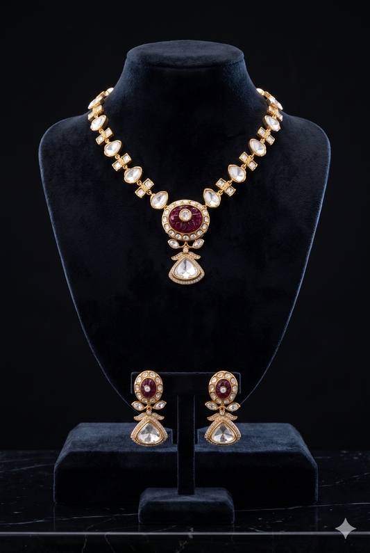 Kundan Polki Style Necklace