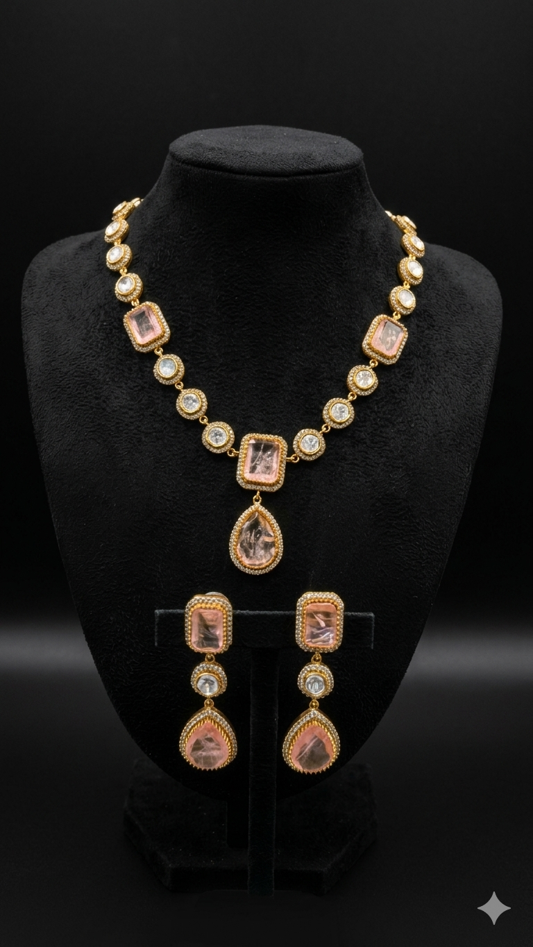 Rose Radiance Kundan Set