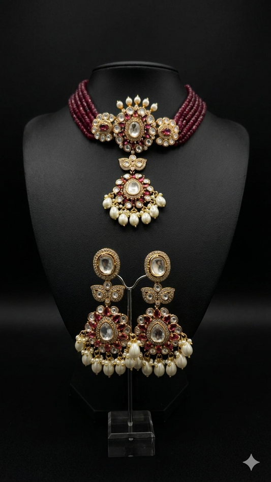Naaz Pachi Kundan Choker Necklace