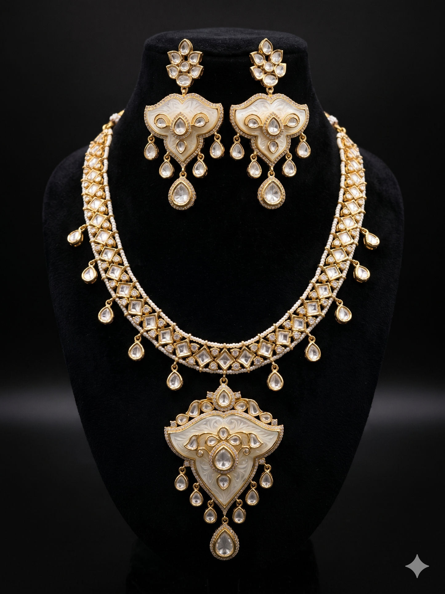 Moissanite Polki Necklace