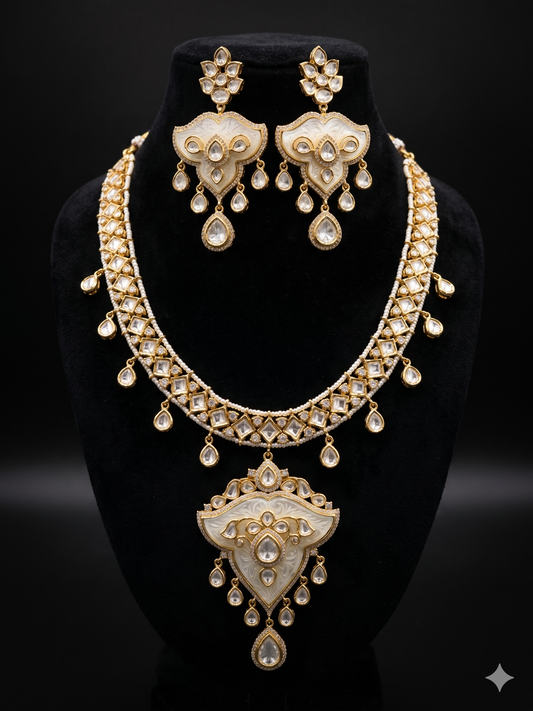 Moissanite Polki Necklace
