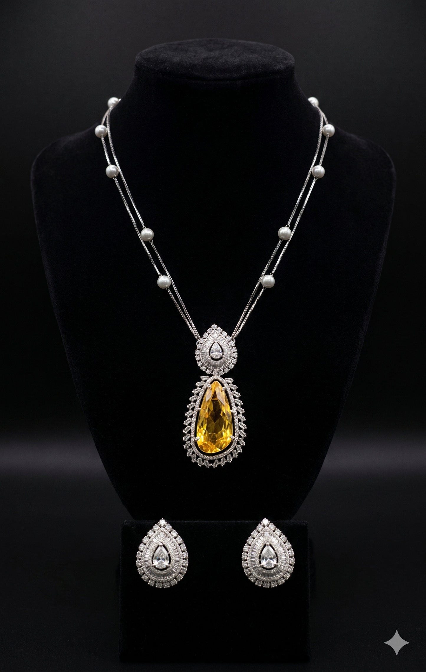 Yellow Cubic Zirconia Necklace