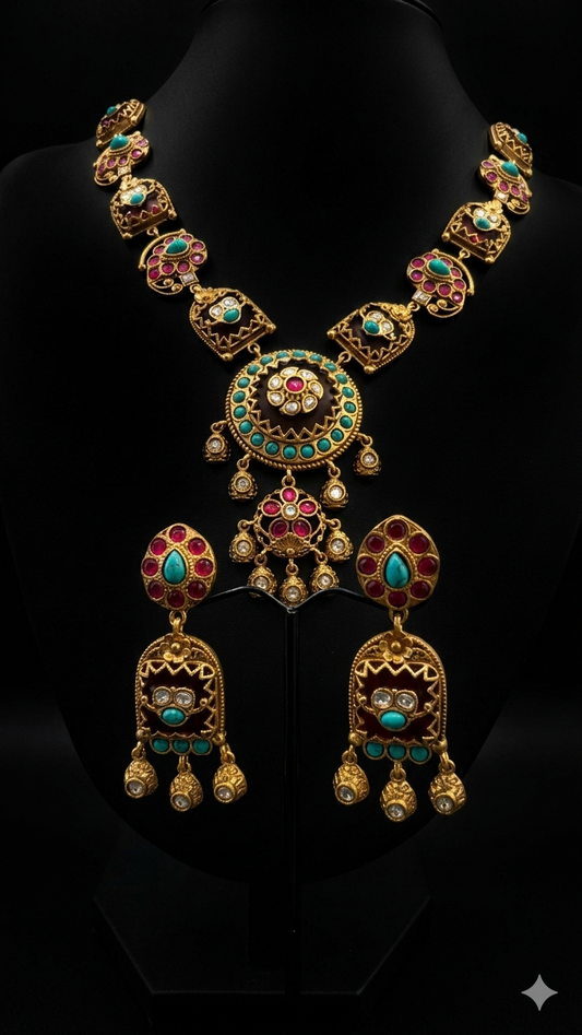 Multicolor Jadau Necklace