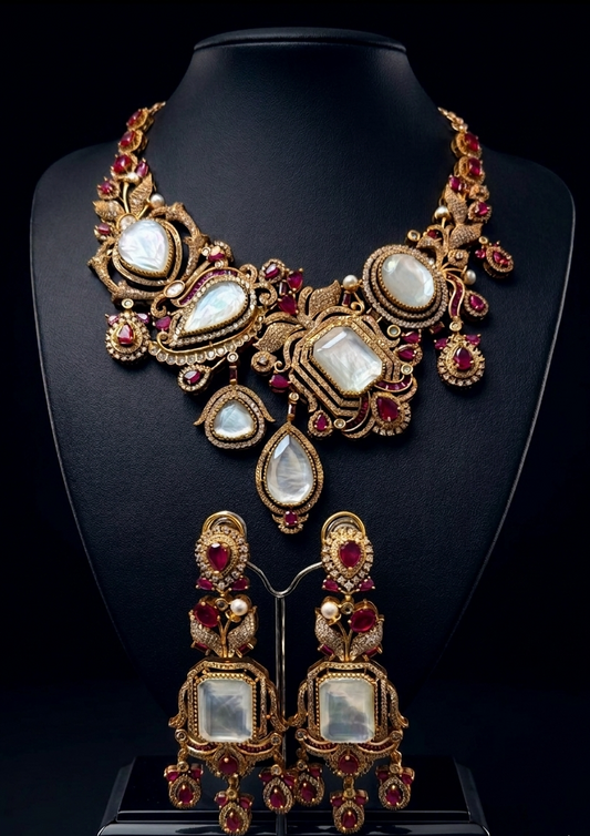 Opulent Mother-of-Pearl and Ruby Heritage Set