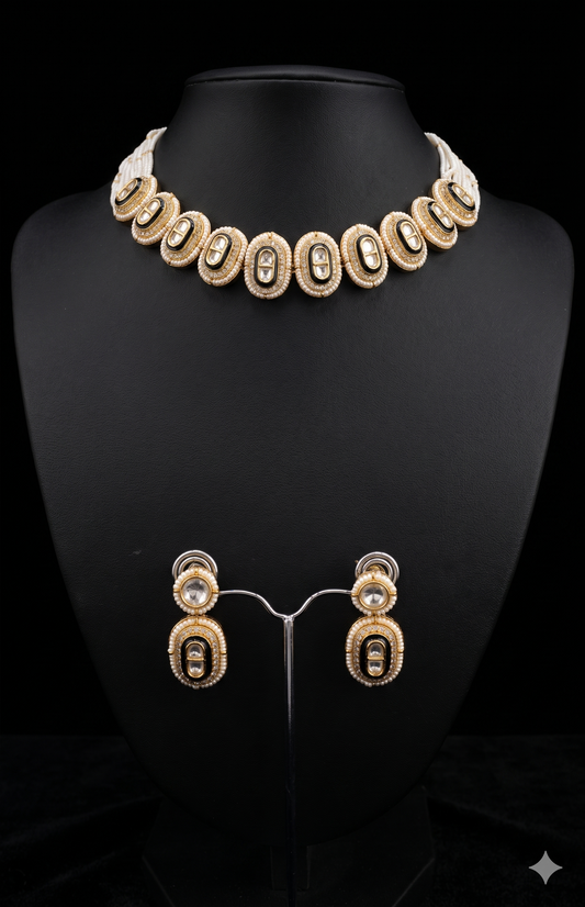 Moissanite Kundan Necklace