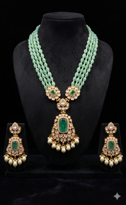 Victorian Style Mint Green Necklace