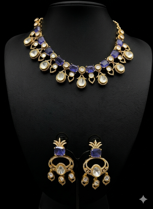 Blue Stones Necklace Set