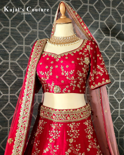 Red Bridal Lehenga - Couture Collection