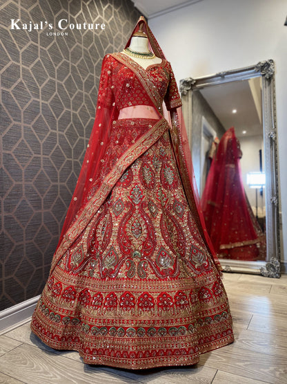 Red Bridal Lehenga - Couture Collection