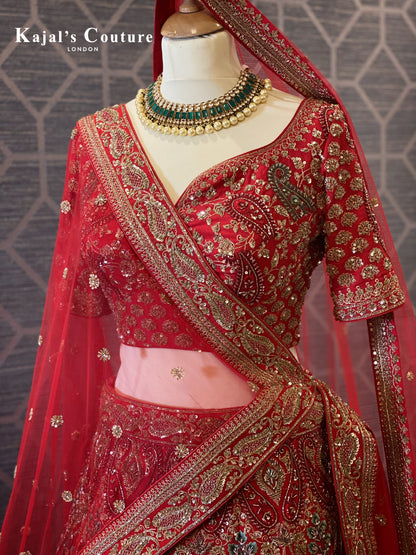 Red Bridal Lehenga - Couture Collection