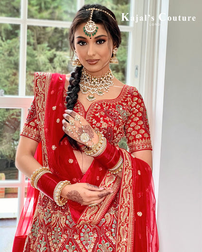 Red Bridal Lehenga - Couture Collection