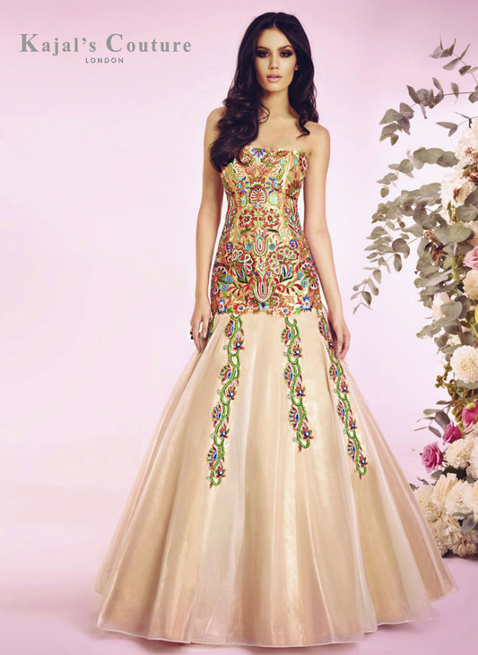 Multicolour Statement Gown