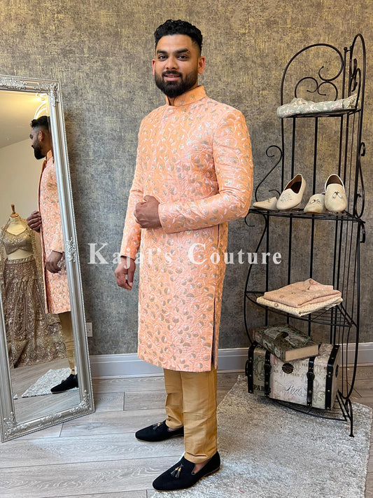 Peack Silk Sherwani